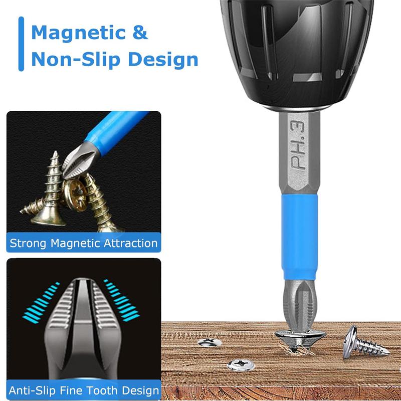 S2 Steel Magnetic Screwdriver Bit 50mm Hex Shank Impact Screw Driver Bits Phillips Electric Screwdriver Drill Bit Power Tools