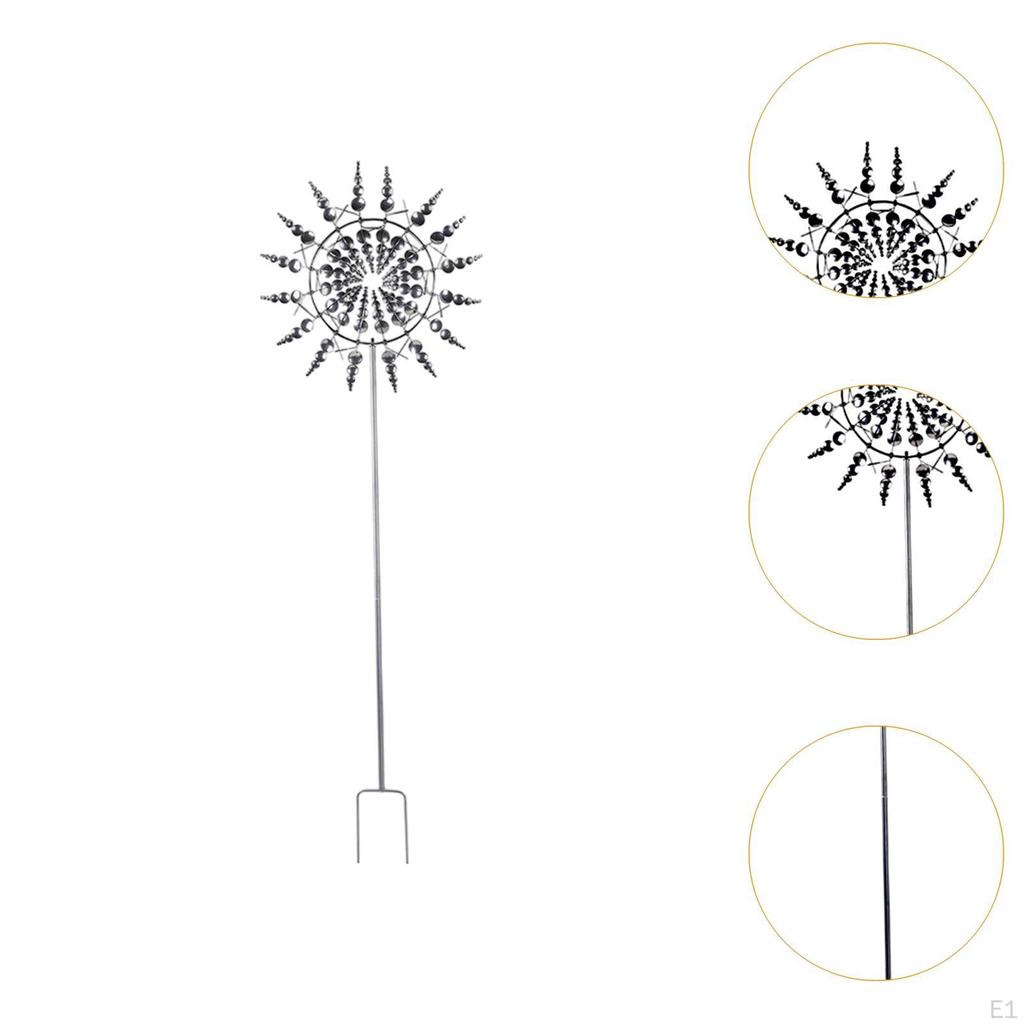 Metall-Windmühle, Gartendekoration, 11,8 x 38 Zoll, Outdoor-Display, Kunstwerk, leicht zu installieren, drehbar