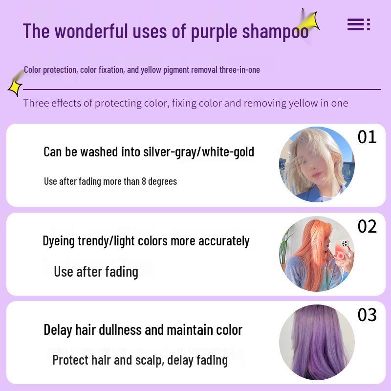 Șampon Violet VIKADA: Neutralizează Nuanțele Galbene, Protejează Părul După Decolorare & Vopsire Gri, Mărime de Probă