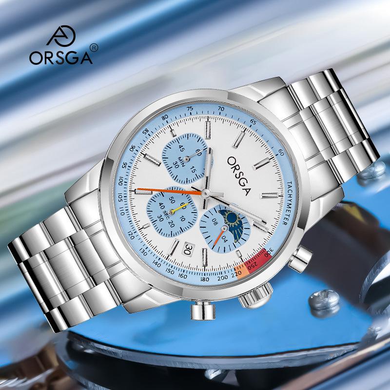 2025 New Mens Watches Luxury Quartz Chronograph Wrist Watch For Man Sapphire Mirror Waterproof Men Gift Clock Luminous