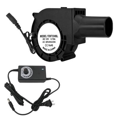 Compactly 97mm X 33mm BBQ Blower Fan 12V Centrifugal Fan With Speed Controller For Effective Outdoor Grilling Indoor Use