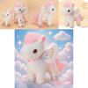 Cute Flying Horse Plush Doll With Embroidery Details For Children