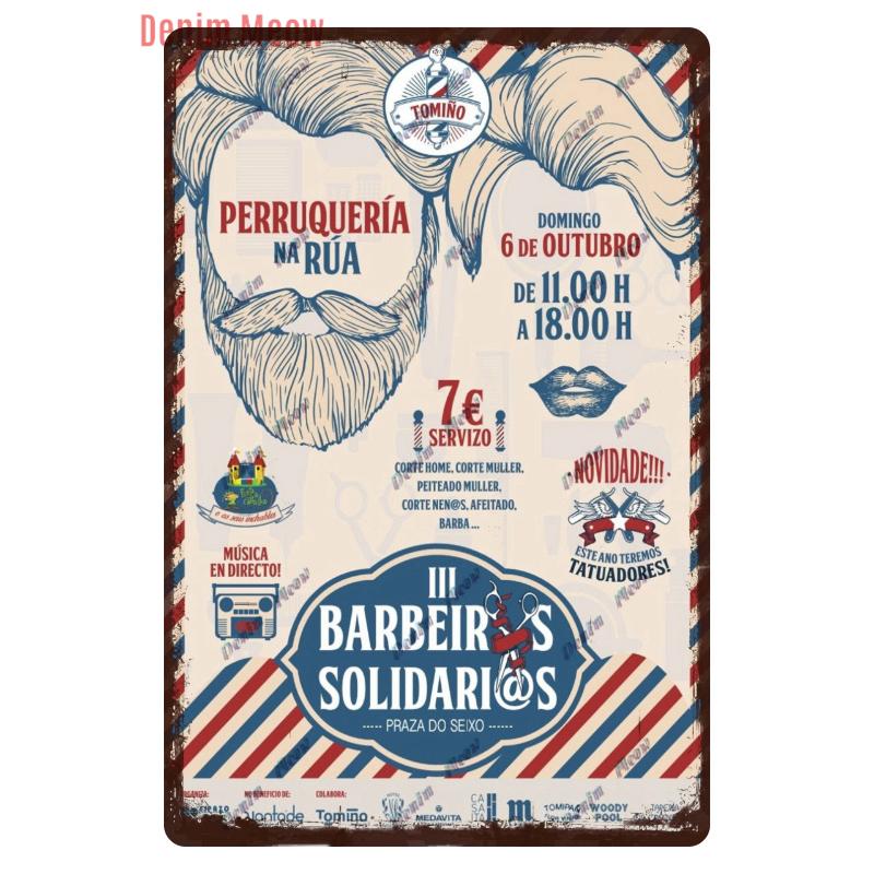 Hair Cutting Retro Plaque, Metal Signs, Barber Shop, Vintage Painting, Wall Posters, Bar, Pub, Shave & Haircut, Home Decor, WY28