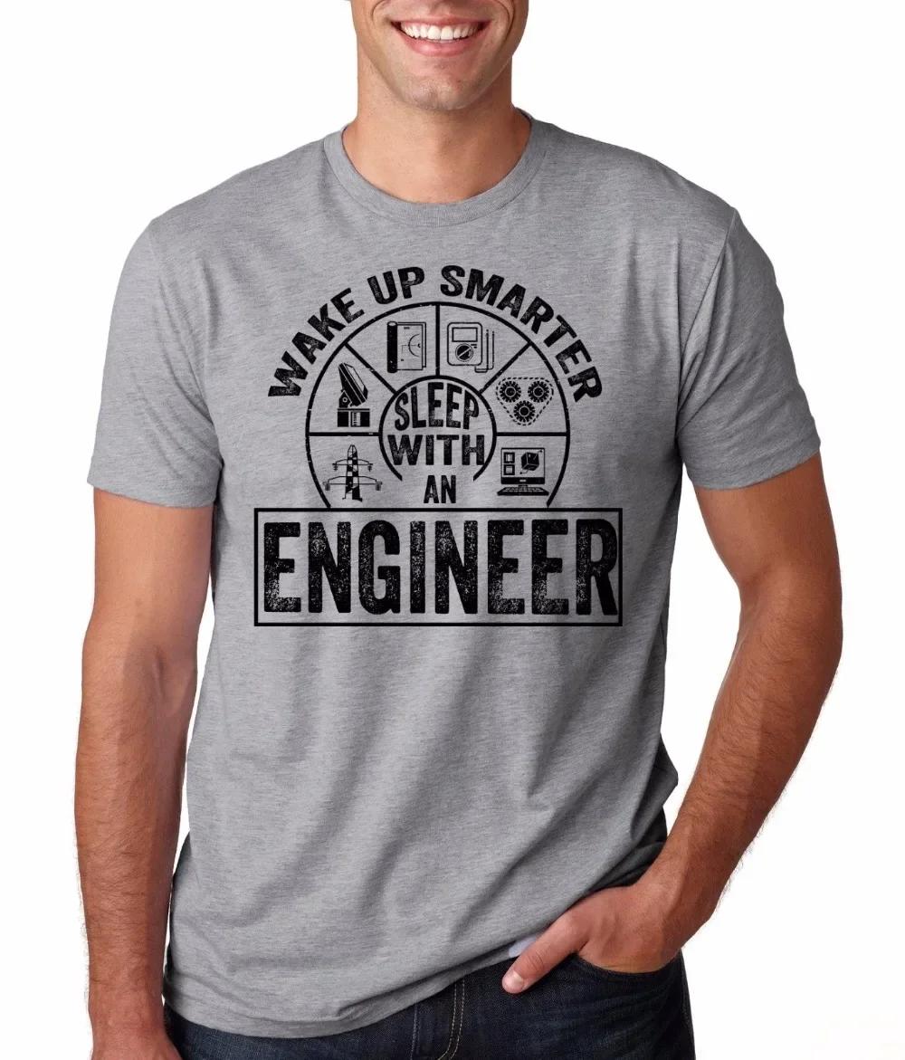 Wake Up Smarter Funny Engineer TShirt 100 Cotton ONeck Short Sleeve Casual Mens Tshirt Size S3XL S