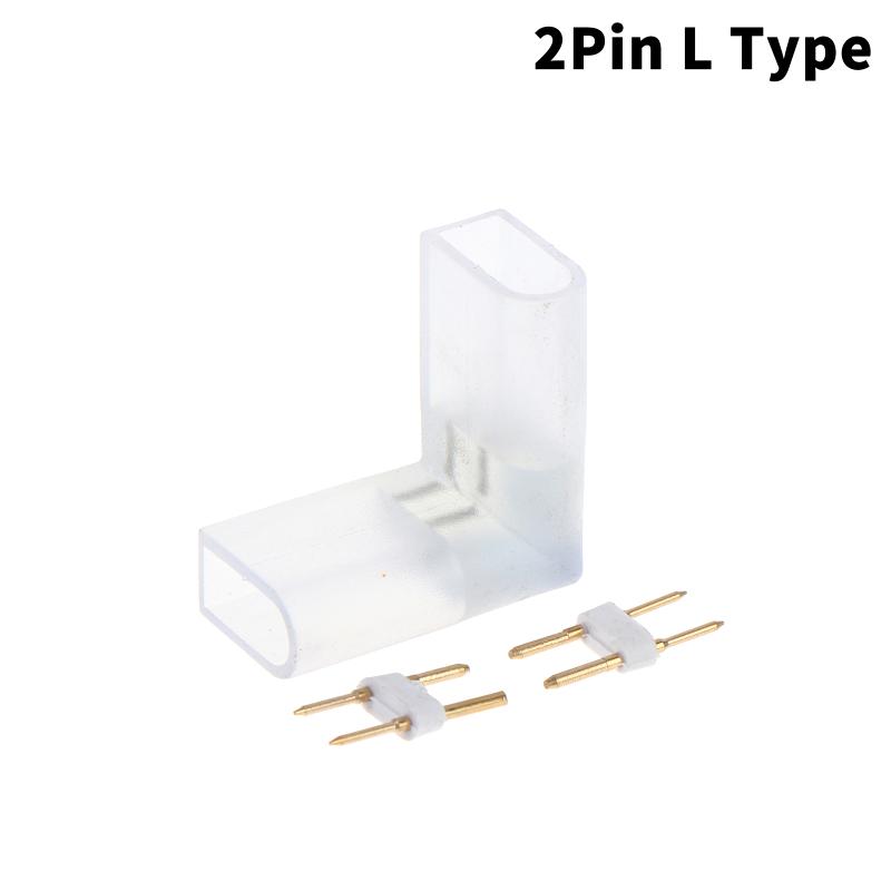 110V 220V Led Strip Light Connector Accessories I T L Shape 2Pin Connectors For Rgb Neon Light Single Color Led Strip