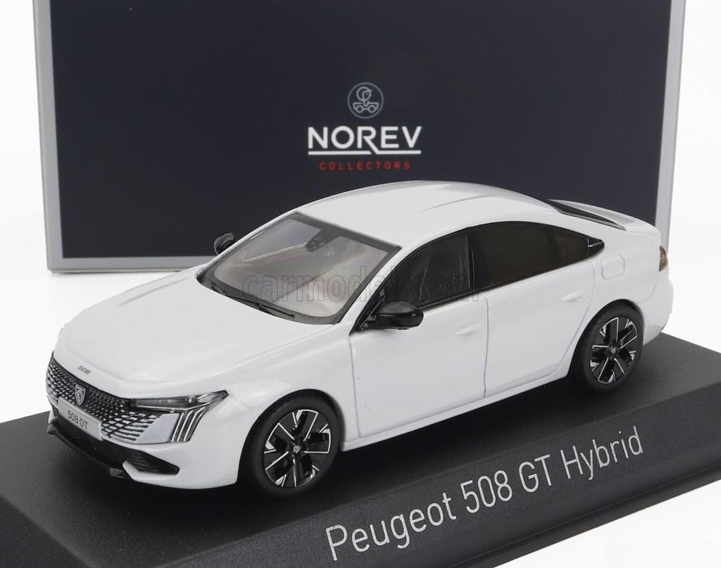 NOREV Peugeot 508 GT Hybrid Scale Diecast Model PEUGEOT 508 GT HYBRID 2023 1/43 Car, (White)