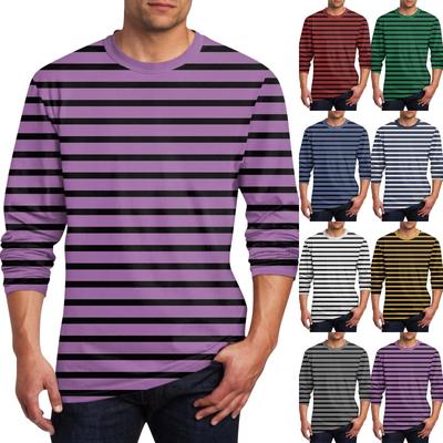 Men's T Shirt O-Neck Clothing Apparel Outdoor Long Sleeve Print Fashion Designer Vintage
