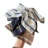 Vintage gestreifter Damen-Quadrat-Schal Haargummi mit einzigartigem Design