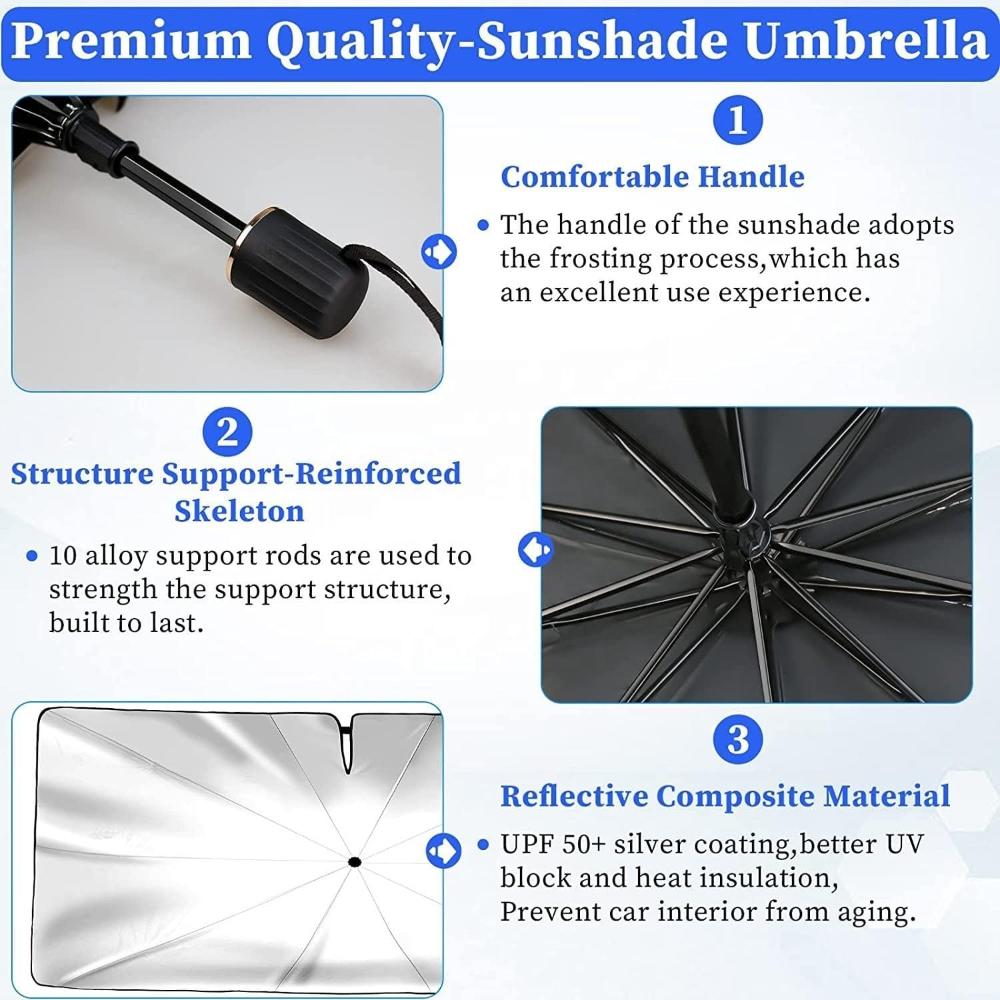 Car Windshield Sun Shade Umbrella Front Windscreen Sun Shade Protector Auto Sun Shield Cover Thermal Insulation sunshade