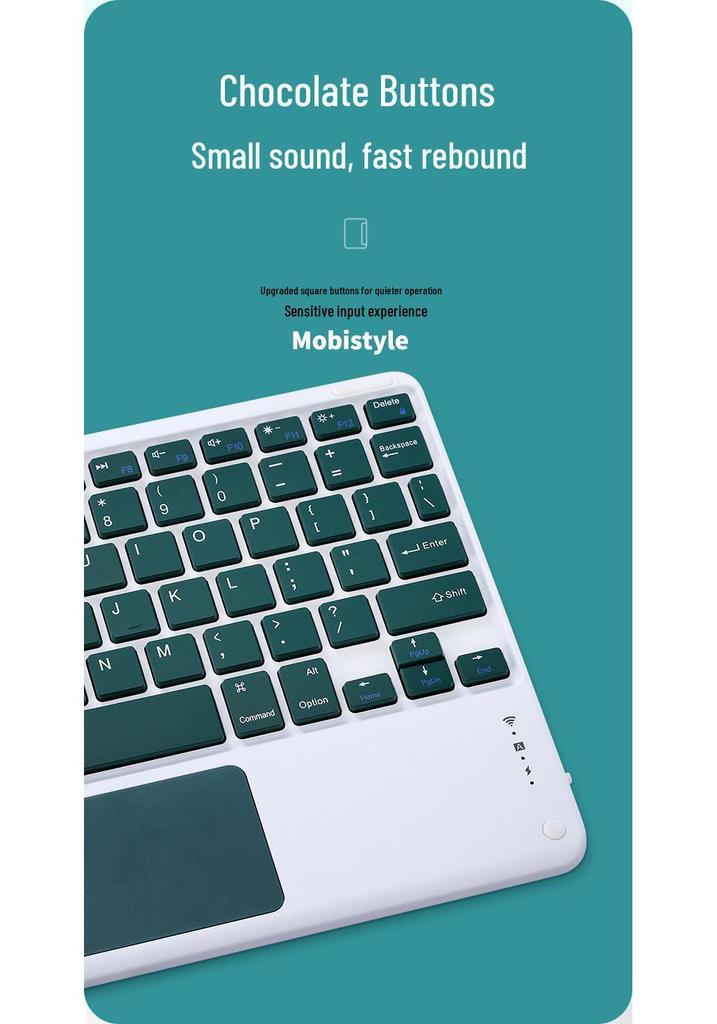 IPad 10 Schutzhülle mit Stifthalter & Bluetooth-Touch-Tastatur, Maus für Pro 11 / Air 11/6, Bunte Hintergrundbeleuchtung