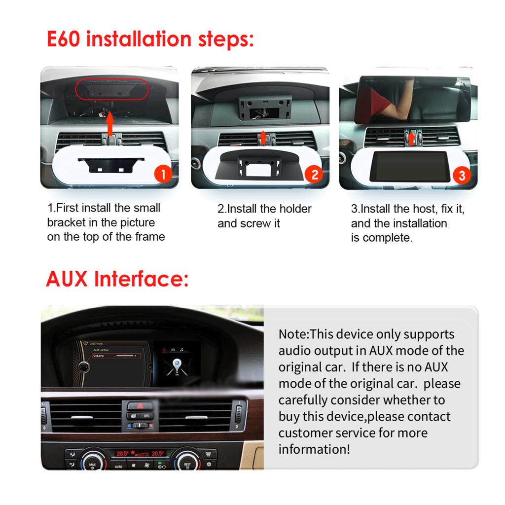 OSSURET 2din Android Autoradio Multimedia Video Player für BMW 5 Series E60 E61 E63 E64 3Series E90 E91 E92 E93 Stereo GPS Intelligentes Carplay 4G RDS