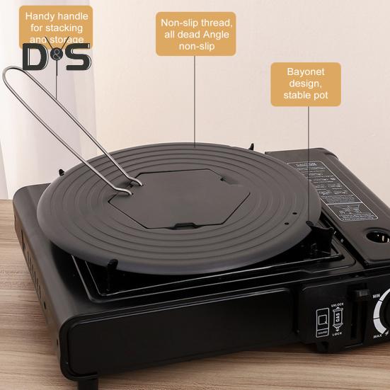 Gas Stove Heat Diffuser with Removable Handles Anti-Scald Handle Even Heat Distribution Multi-Purpose Flame Guard for Stewing Frying Camping Reducer