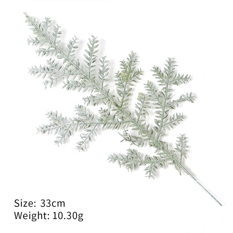 2Pcs Artificial Plant 30cm Green Fake Pine Branches for Home Decor Christmas Decoration DIY Wreath Craft Xmas Tree Accessories