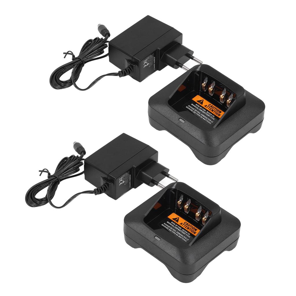 2 Stück 2-Wege-Funkgerät Akkuladegerät LED-Ladeanzeige Erhöhte Sicherheit Akku-Tischladegerät