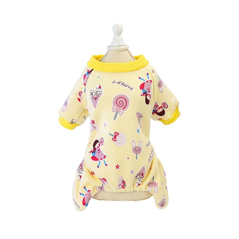 

7 цветов принт пижамы для собак маленьких пород весна осень щенок кошка комбинезон йоркширский терьер талисманы одежда honden kleding S