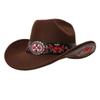 Vintage Wide-Brimmed Western Children's Cowboy Hat, Retro Ethnic Style Tibetan Fedora, European and American Jazz Hat