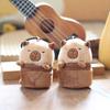 Cute Water Porpoise Cup Pendant Pendant Key Chain Plush Capibala Toy Doll Car Keychain Bag Pendant Keyring Ornament Gift For Kid
