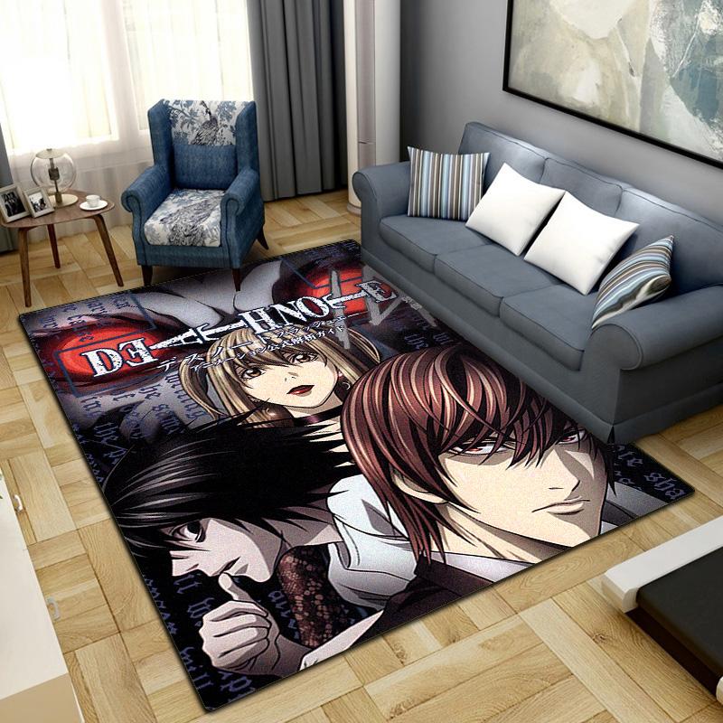 Death Note Poster Rug for Home Decoration,Washable Non-slip Large Rug Floot Mat LXRa28