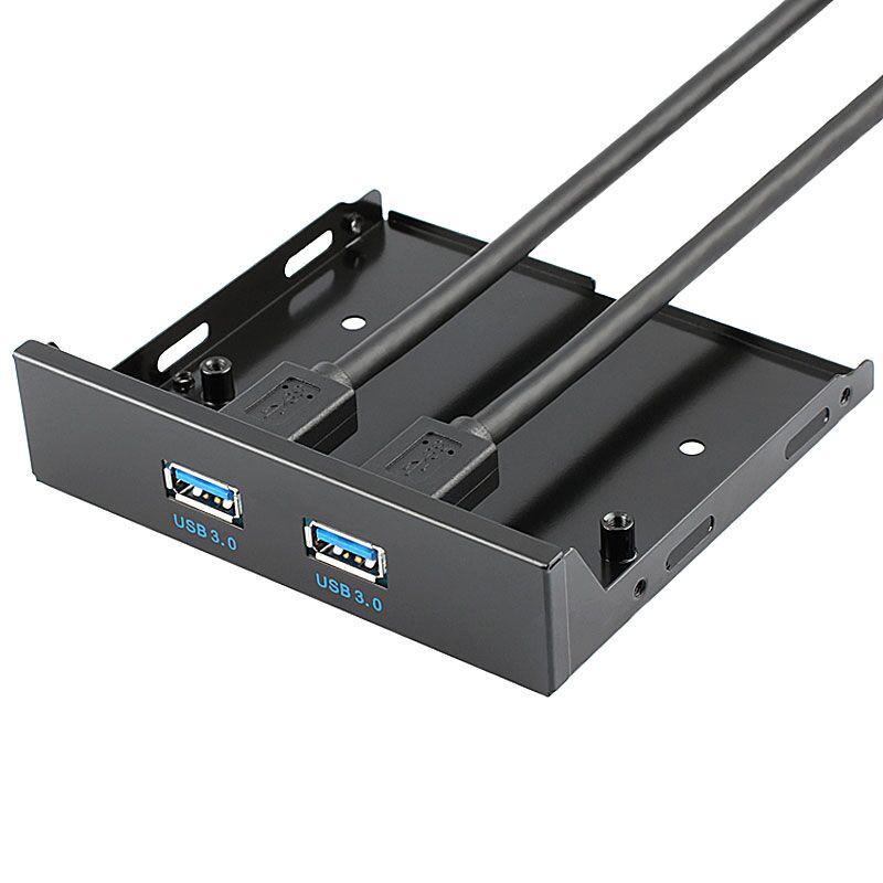USB3.0 Dual Port Front Panel Expansion for 19/20Pin Floppy Drive Bay