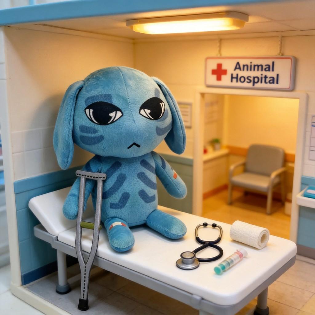 Animal Hospital Plush Toy Set With Soft Pp Cotton For Kid And Collectors