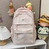 Plaid Backpack Student Class Commuter Schoolbag Women's Lightweight Multi-Compartment Large Capacity Backpack