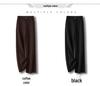 Fleece-Lined High-Waisted Slimming Pants - Women's Autumn/Winter Coffee Color