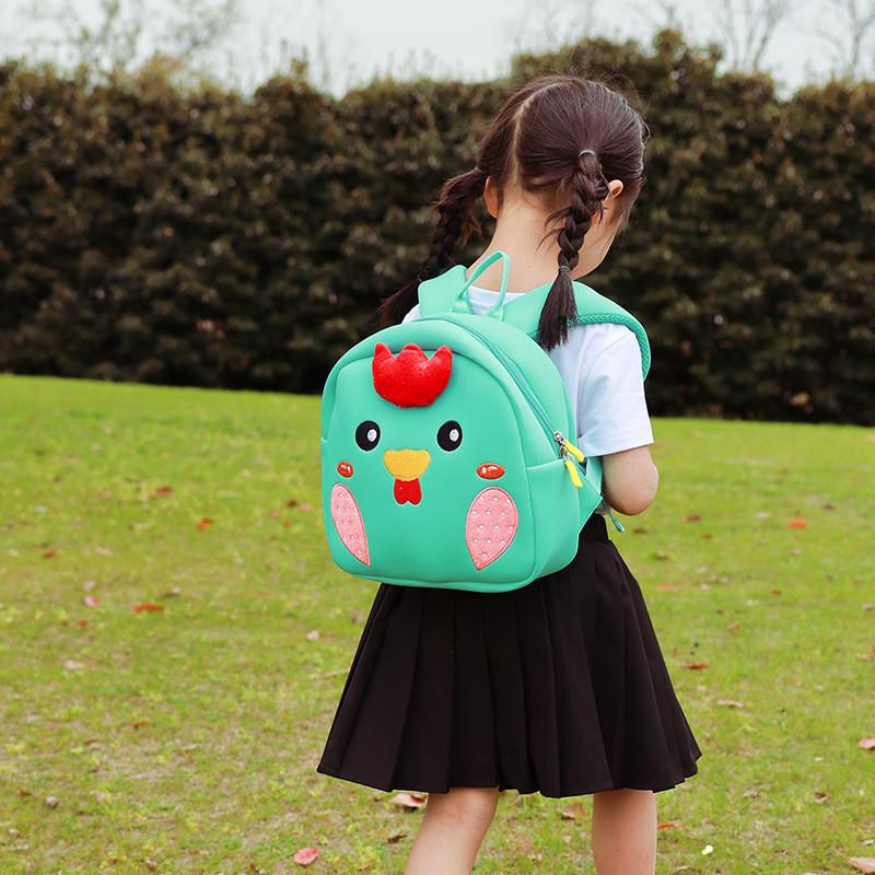 Trendy Korean Style Children's Backpack For Kindergarten Boys And Girls With Cute Animal Patterns And Durable Nylon Material