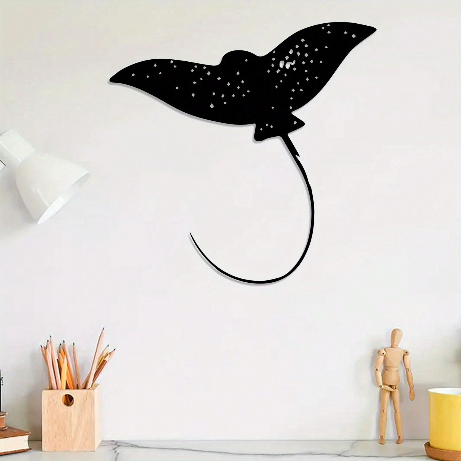 Винтажный кованый железный настенный декор в виде ската манта