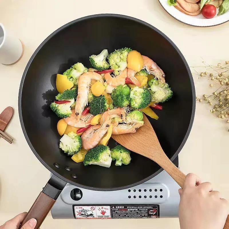 Wrought Iron Frying Pan Uncoated Frying Pan Non-stick Cast Iron Pan Induction Cooker Gas Stove Universal