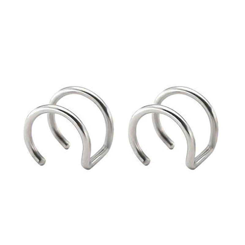 Titanium Steel Multi-Purpose Lip Clip Ear Clip Earrings For Men Women Unisex Punk Cool Hip-Hop Non-Piercing Jewelry
