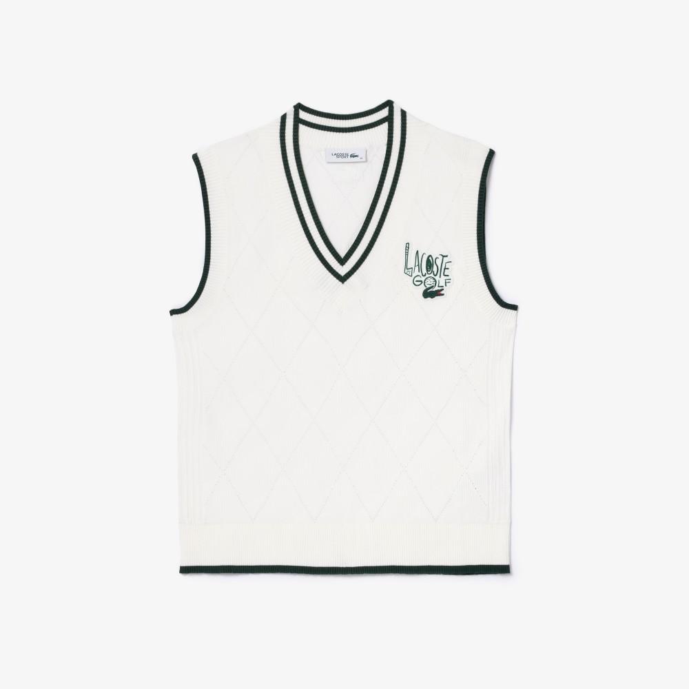 Lacoste Women's Argyle Pattern Golf Vest AF2763-54N0LP