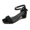 2018 Summer Korean Chunky Heel One-Strap High Heel Sandals for Women, 5cm-7cm