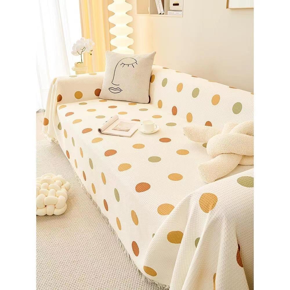 1PC Chenille Sofa Towel for Living Room French Style Home Decoration Sofa Cover Printing Couch Cover Tassel Edge Sofa Cushion