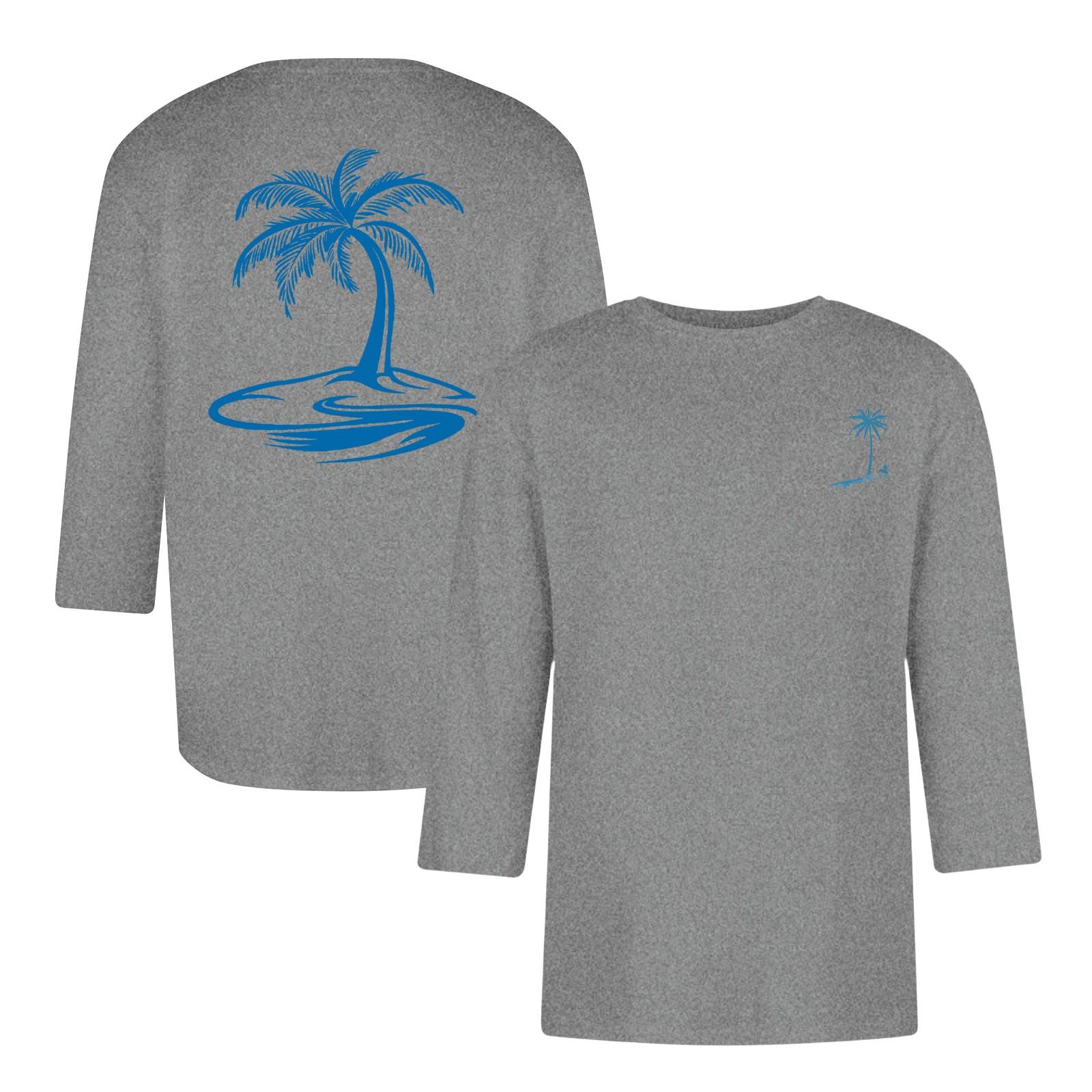 

Men s casual and fashionable printed collar three-quarter sleeve top T-shirt XXL