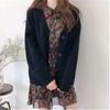 Spring and Autumn Loose Knitted Cardigan V-neck Women Sweater New Fashion Elegant Long Sleeved Top Office Casual Solid Color Coats Clothing
