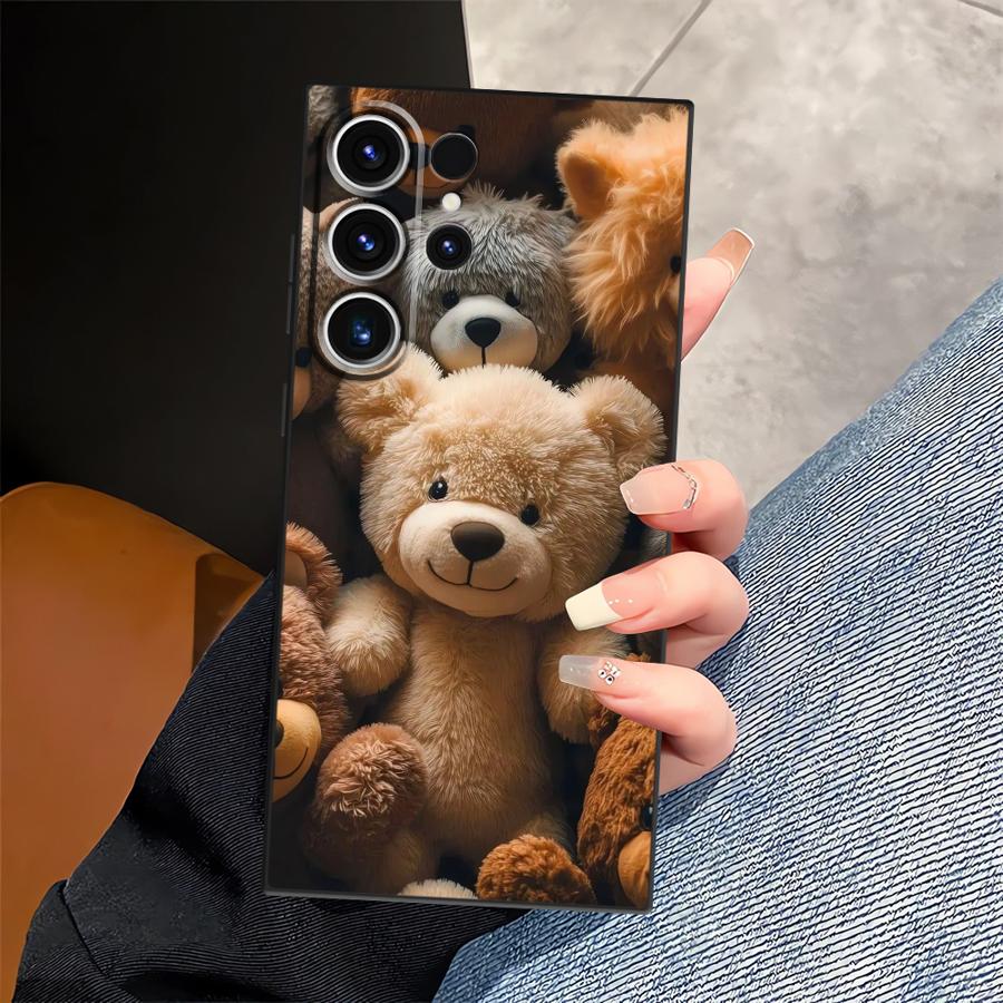 Simple Bear Funda Phone Cover Case for Samsung Galaxy S26 Ultra S20 Ultra S23 S25 Plus S21 FE S24 S10 S9 Note 20 8 9 10