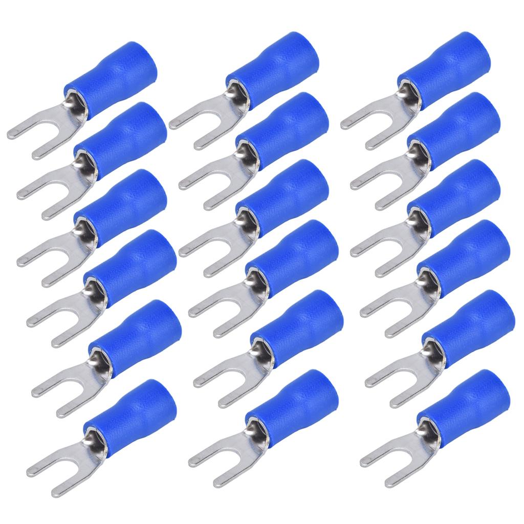 50Pcs Fork Terminal Insulated 14‑12AWG Wire Crimp Connector Set Kit for Equipment SV3.5‑4