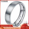 Tigrade 4/6/8mm Brushed Simple Silver/Black Color Titanium Ring Men Minimalist Wedding Band Engagement Rings Women Male Jewelry