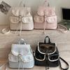 Schoolbag Sweet High-value Backpack Bag Female Foreign Style 1011 New Trendy Fashion Cute Backpack Korean Version Portable Small Square Bag