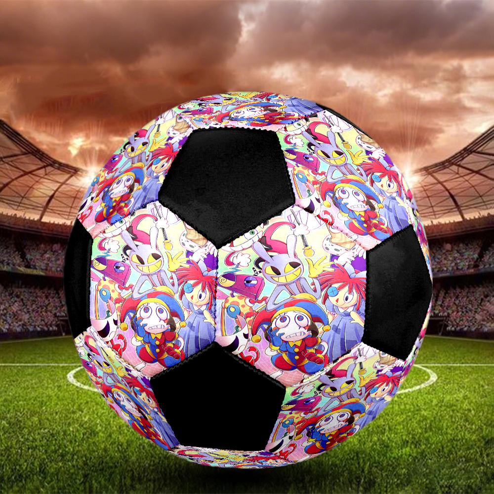 Pallone da Calcio Taglia 5 a Tema The Amazing Digital Circus, Adatto Sia per Partite Indoor che Outdoor, un Regalo Adatto a Tutti.