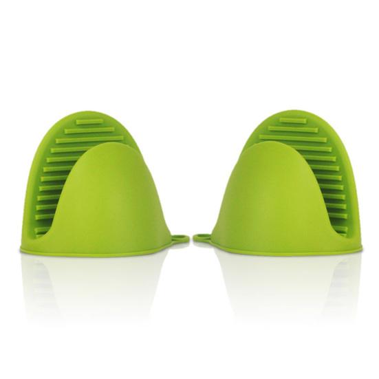 2Pcs Oven Mitt Non-Slip Hanging Ring Anti-scalding Silicone Baking Heat Insulation Hand Clip Holder Kitchen Gadget