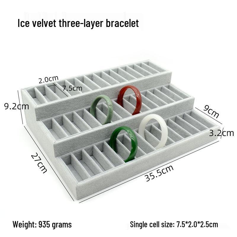 Zestaw biżuterii z lodowego aksamitu: Taca, Rama, Manekin, Przechowywanie naszyjników i bransoletek