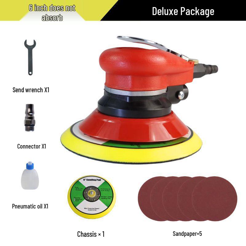 5" & 6" High-Speed Pneumatic Sander and Polisher, Model 313 Handheld Air Grinder