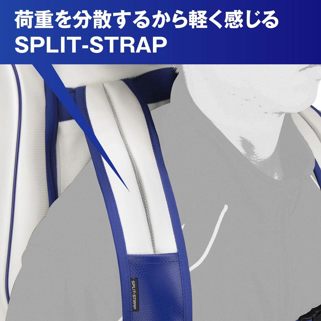 Mizuno Tennis Racket Bag TOUR09g 63GD3002 Blue X White (9 Pieces)