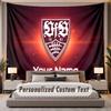 Custom Name Text Tapestry VfB Stuttgart FC Personalized Polyester Wall Tapestry For Bedroom And Room
