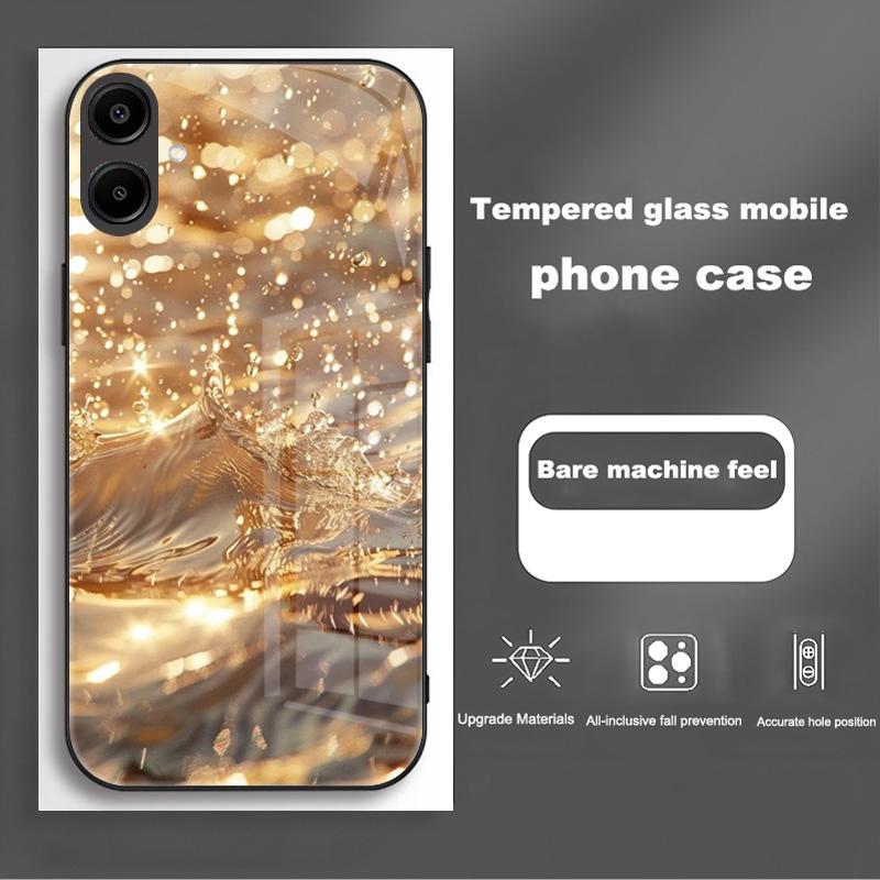 Shockproof Tempered Glass Case For Samsung Galaxy A56 A36 A26 A16 A06 5G Phone Back Cover Luxury Shell Coque Full Lens Protector
