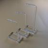 Clear Acrylic L-Shaped Earring Display Rack - 3-Piece Set for Stud Earrings