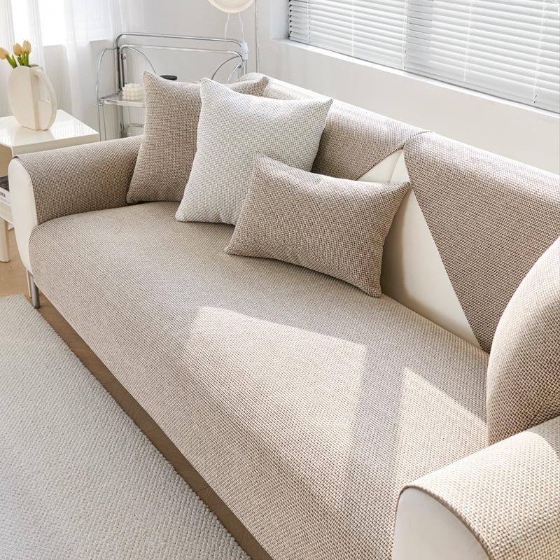 Modern Light Luxury Sofa Cushion Solid Color Non-Slip Sofa Seat Cushion Four-Season Universal Sofa Cover Dust Sofa Cover Cloth Towel