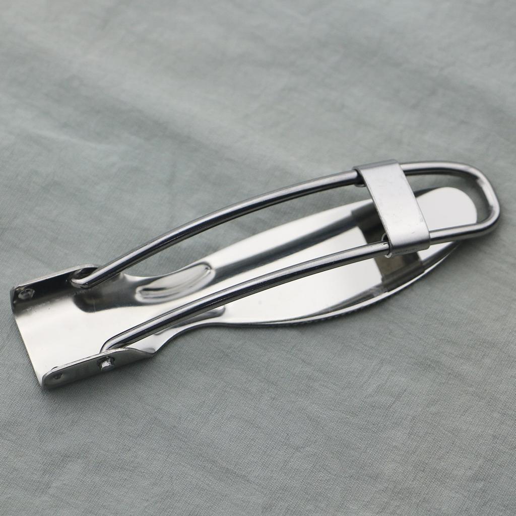 3Pcs Collapsible Folding Cutlery Set Portable Dinnerware Set Camping Fork Spoon Knives Spork Dinner Set 304 Stainless Steel Tableware