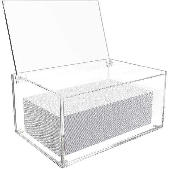 Dryer Sheet Holder Sheets Container Transparent 5 mm Thickness Acrylic Box with Lid Clear Dryer Sheet Dispenser for Laundry Organization and Storage